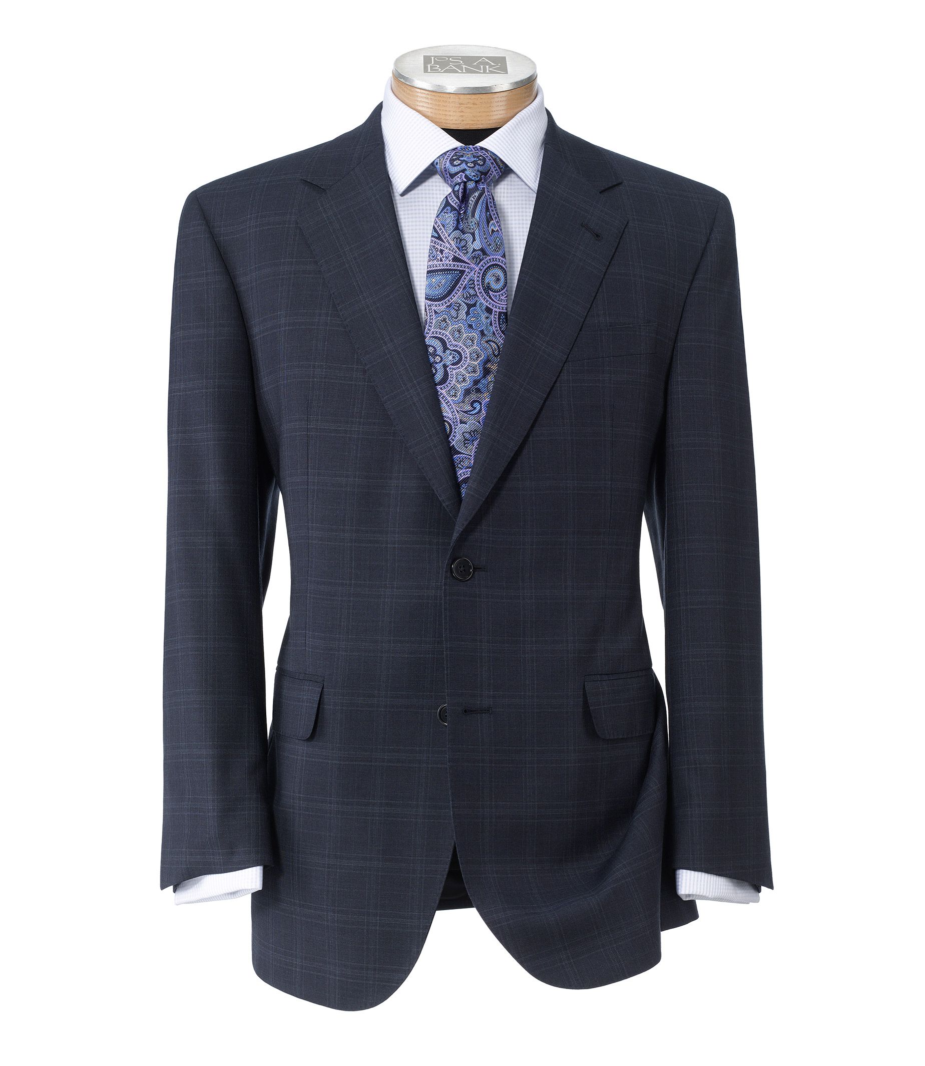 Signature Gold 2-Button Superfine Wool Suit with Pleated Trousers