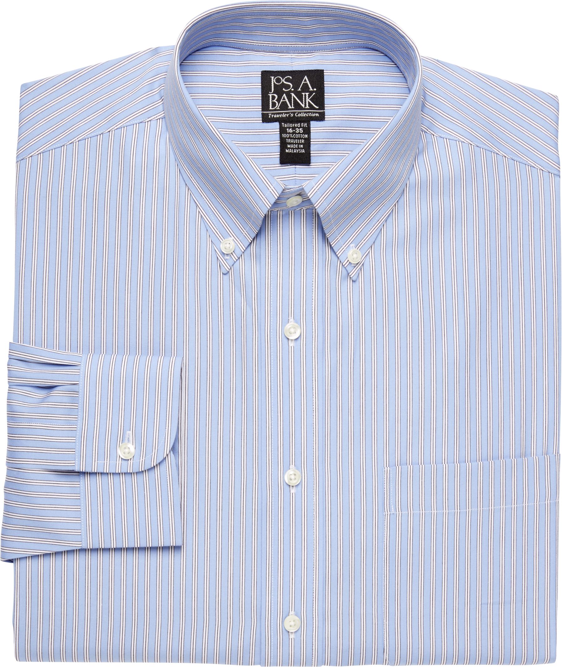 Traveler Tailored Fit Buttondown Dress Shirt