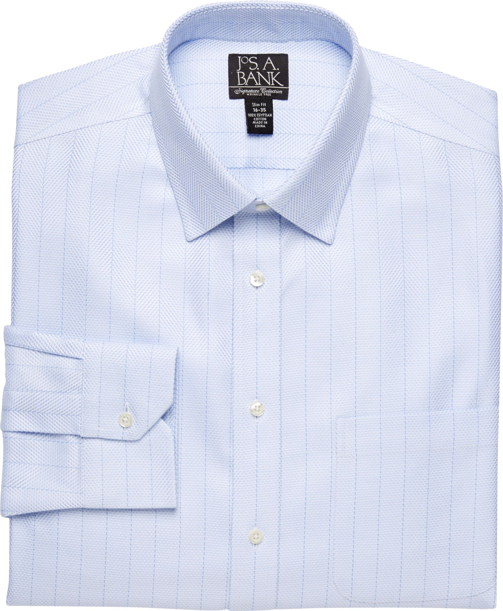 Signature Spread Collar Slim Fit Dress Shirt