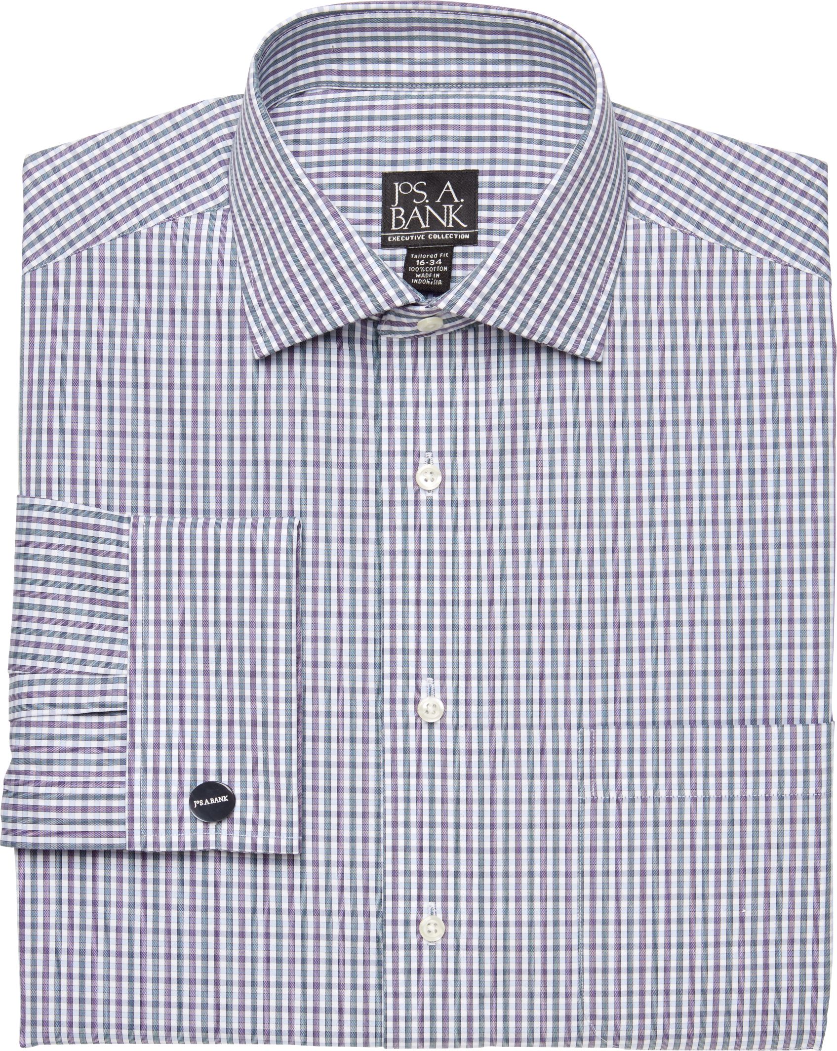 Executive Tailored Fit Spread Collar French Cuff Dress Shirt