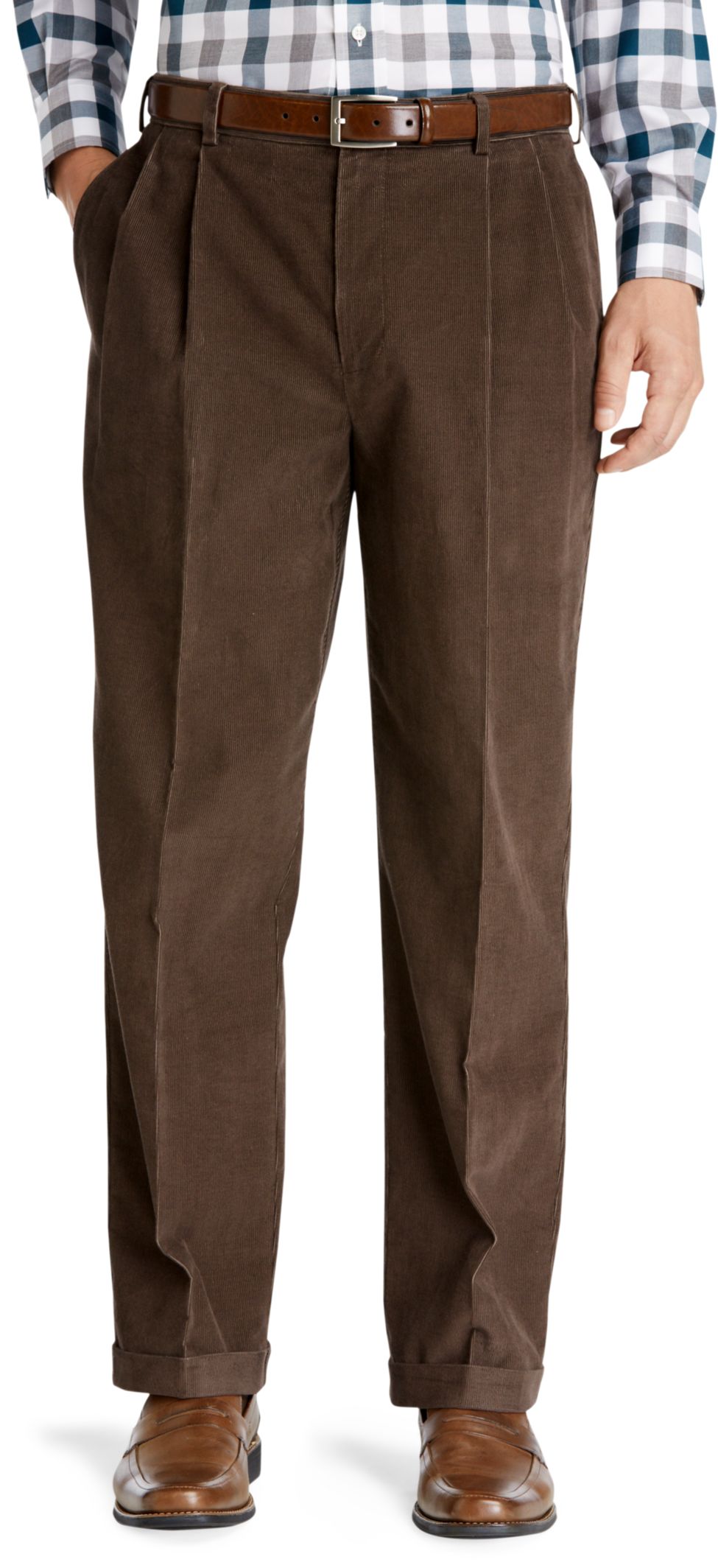 mens black pleated corduroy pants