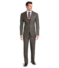 Traveler Collection Slim Fit Sharkskin Men's Suit - Big & Tall
