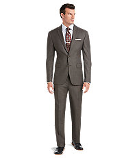 Traveler Collection Slim Fit Sharkskin Men's Suit - Big & Tall