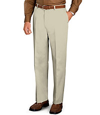 Traveler Tailored Fit Flat Front Twill Pants - Big & Tall