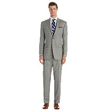 Signature Gold Traditional Fit Plaid Men's Suit - Big & Tall