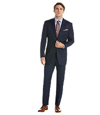 Reserve Collection Traditional Fit Plaid Men's Suit - Big & Tall
