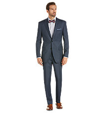 Signature Gold Collection Traditional Fit Stripe Men's Suit - Big & Tall