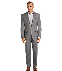 Signature Imperial Blend Collection Traditional Fit Micro Stripe Men's Suit - Big & Tall