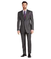 Signature Imperial Collection Traditional Fit Windowpane Men's Suit