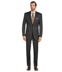 Signature Imperial Blend Collection Traditional Fit Stripe Men's Suit - Big & Tall