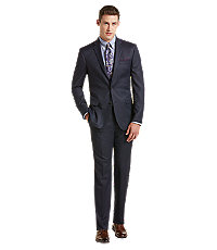 1905 Collection Slim Fit Textured Stripe Men's Suit