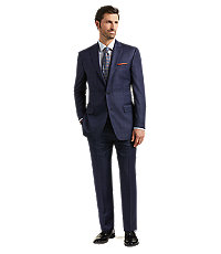 Signature Gold Centocinquanta Collection Traditional Fit Windowpane Men's Suit