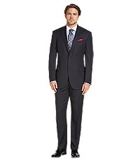 Signature Collection Traditional Fit Fine Stripe Men's Suit - Big & Tall