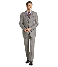 Reserve Collection Traditional Fit Birdseye Men's Suit - Big & Tall