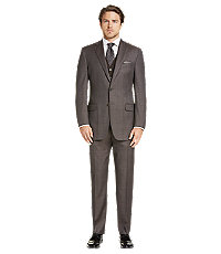 Reserve Collection Traditional Fit Windowpane Men's Suit - Big & Tall