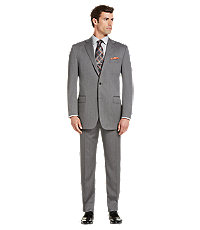 Reserve Collection Traditional Fit Herringbone Men's Suit - Big & Tall