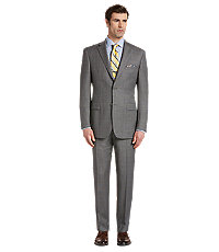 Traveler Collection Tailored Fit Windowpane Men's Suit