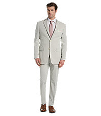 1905 Collection Tailored Fit Seersucker Stripe Men's Suit- Big & Tall