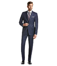 Reserve Collection Tailored Fit Windowpane Men's Suit - Big & Tall