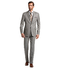 Reserve Collection Tailored Plaid Men's Suit- Big & Tall