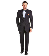 Executive Collection Traditional Fit Solid Pattern Men's Suit - Big & Tall