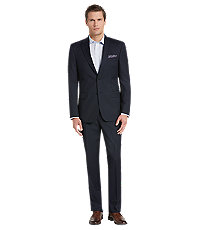 Signature Collection Tailored Fit Herringbone Men's Suit - Big & Tall