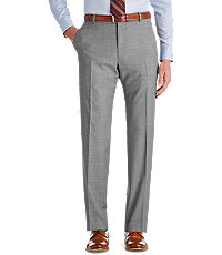 Traveler Collection Regal Fit Flat Front Sharkskin Men's Suit Separate Pants
