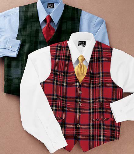 Reversible Tartan Plaid Vest