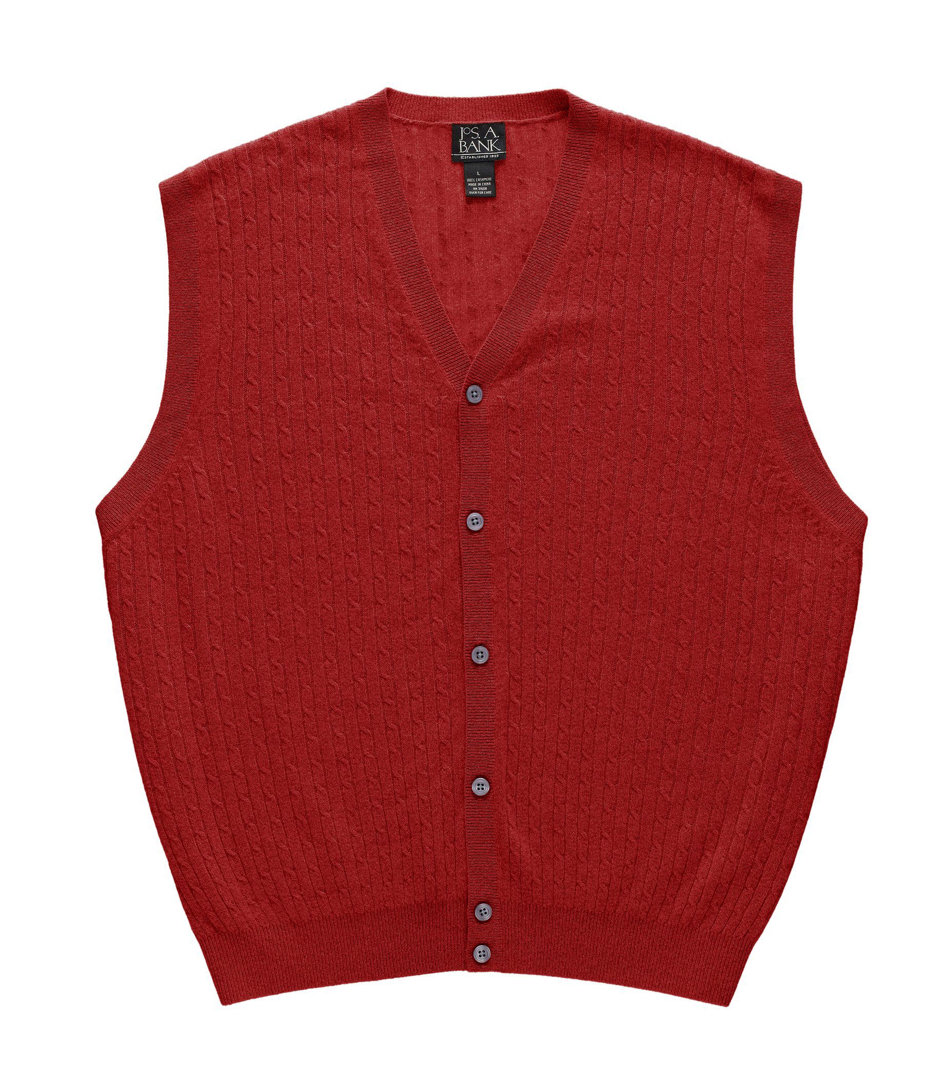Cashmere Cable Vest Sweater

