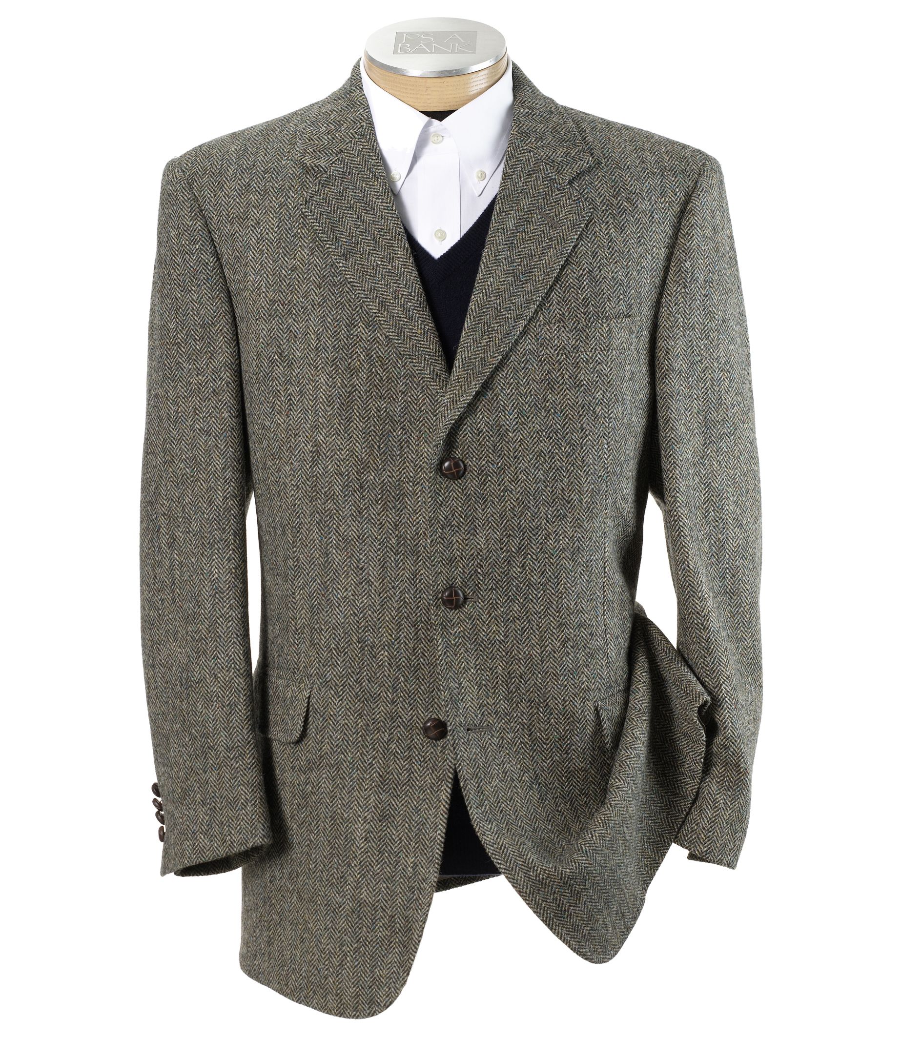 Executive 3-Button Harris Tweed Sportcoat
