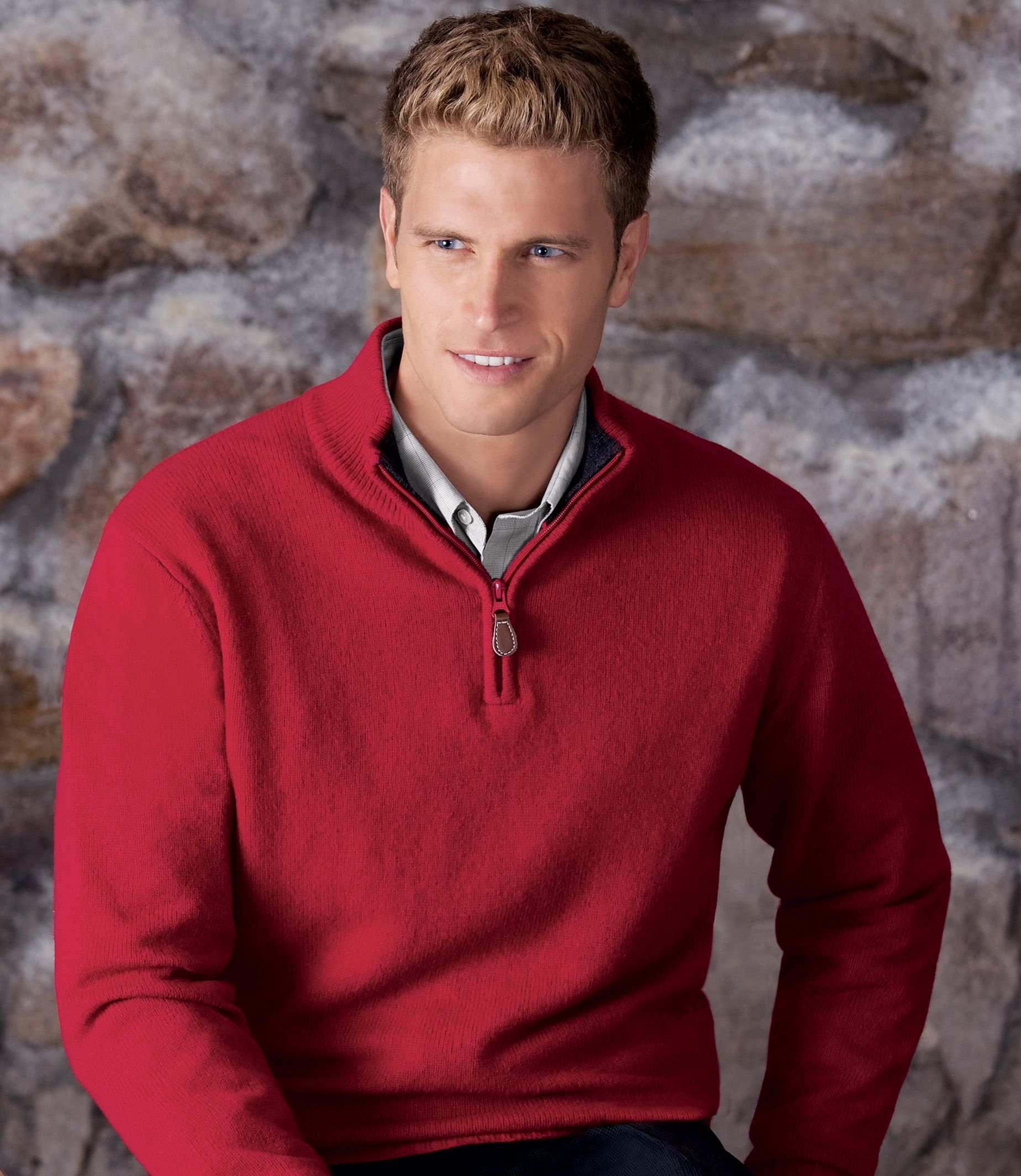 Lambswool Half-Zip Sweater