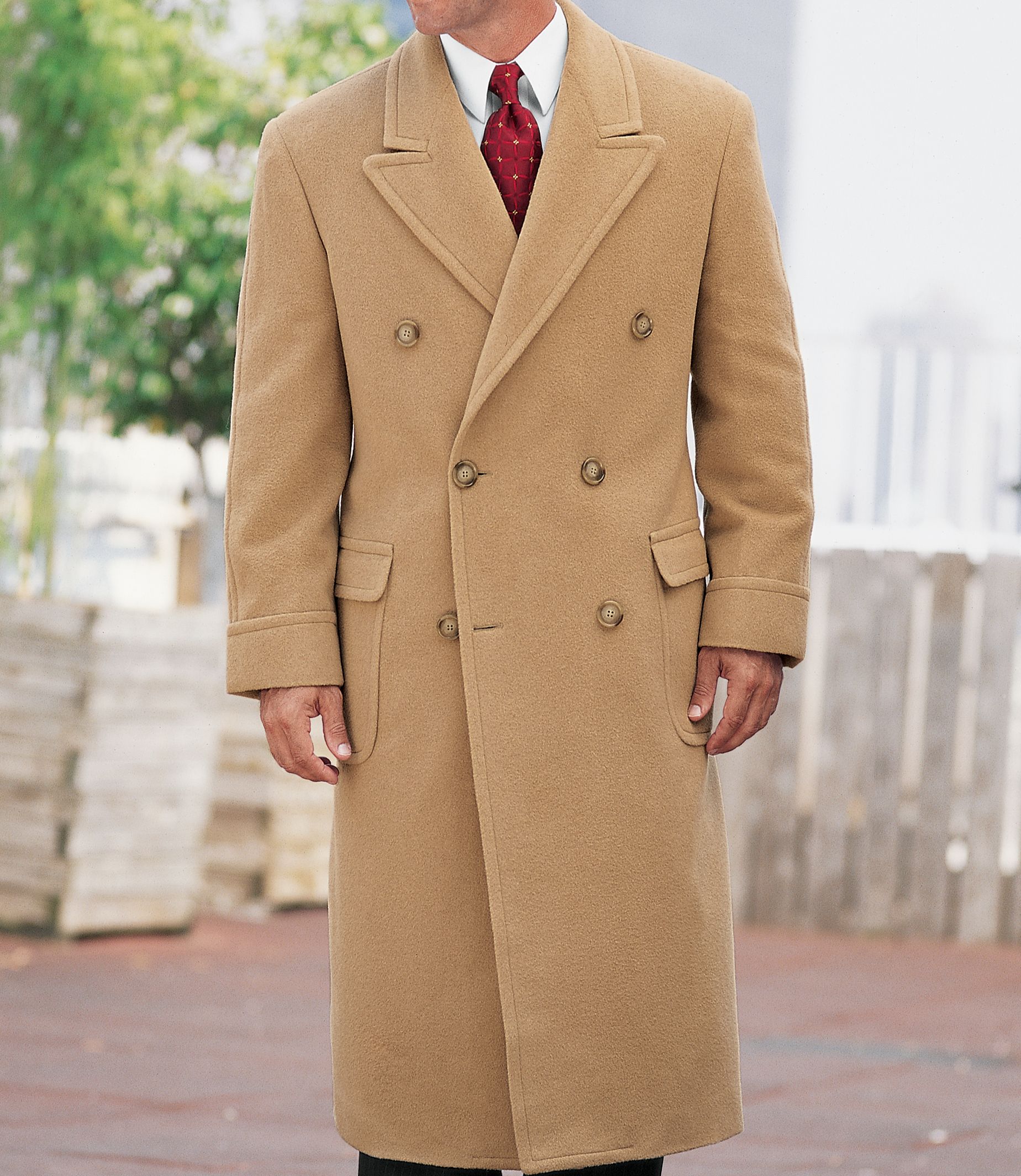 Double-Breasted Camel Hair Topcoat