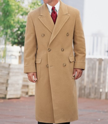 JoS. A. Bank Double-breasted Camel Hair Topcoat