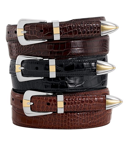 Embossed Moc Gator Belt
