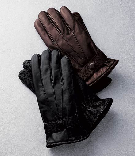Textured Palm Lambskin Driving Gloves