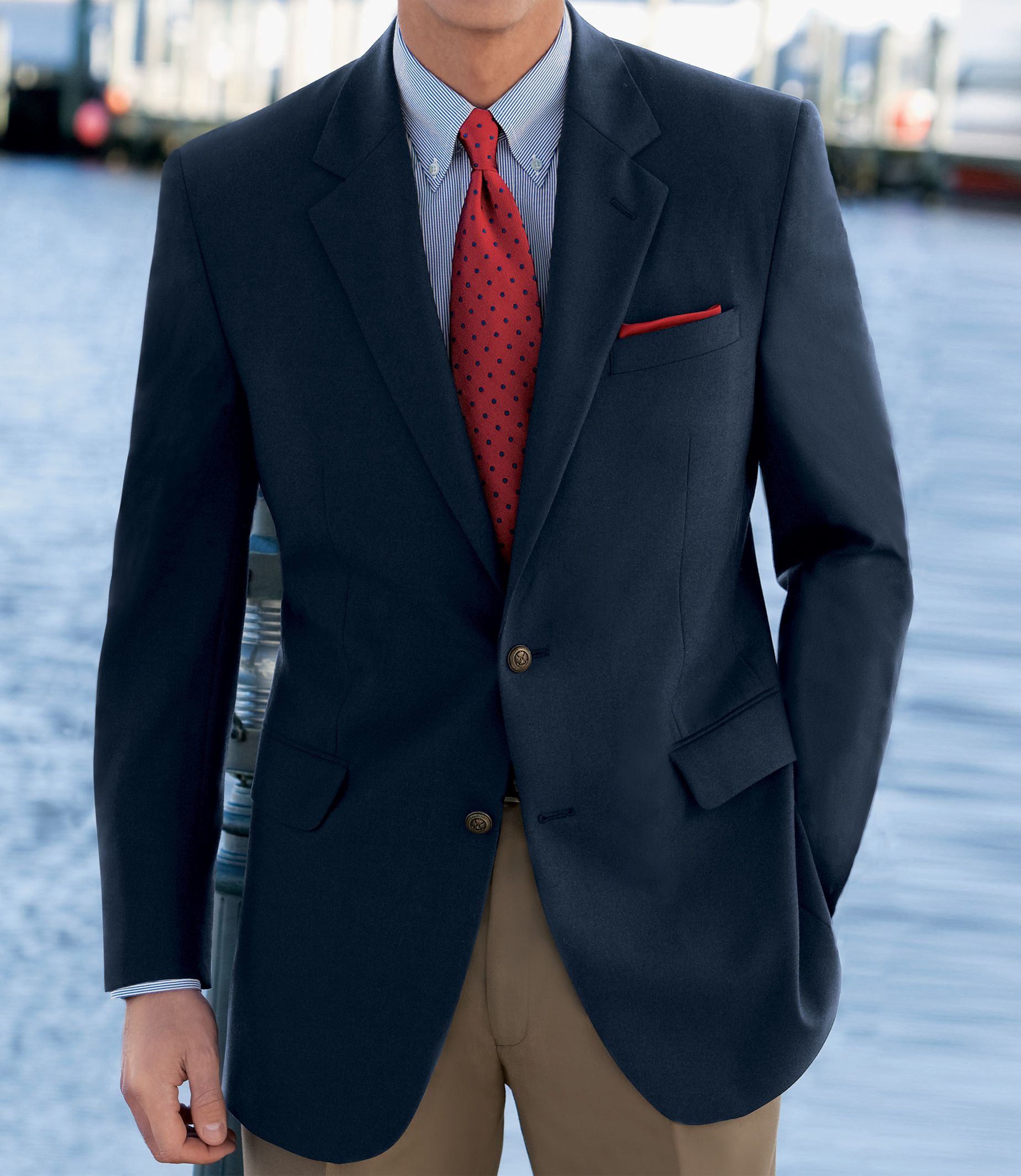 Traveler 2-Button Wool Blend Stretch Blazer