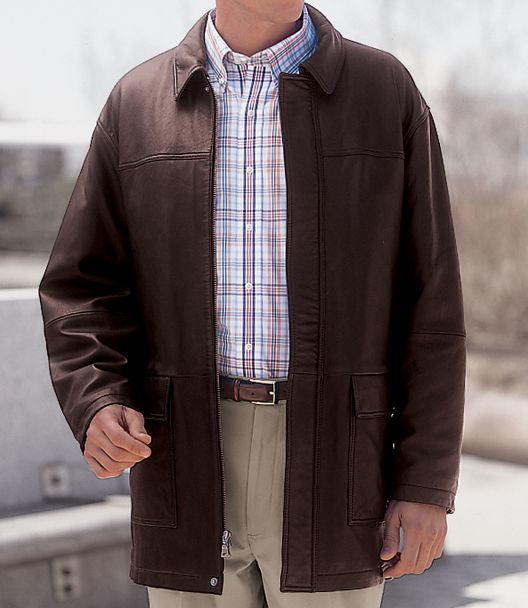 Water Repellant Lambskin Three-Quarter Jacket