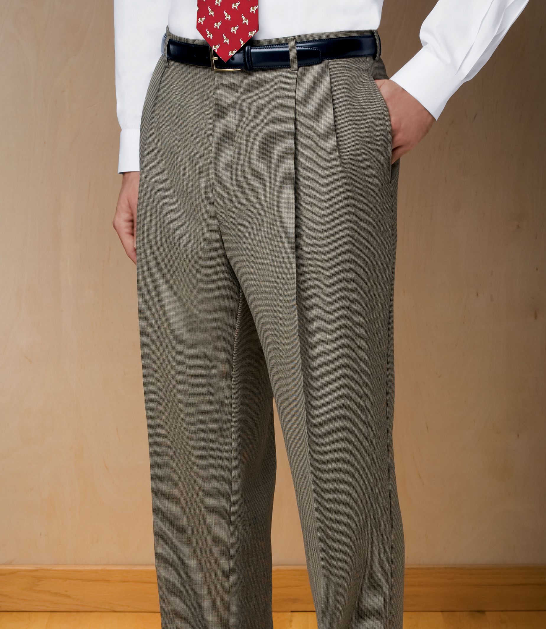 Executive Wool Pleated Front Trouser