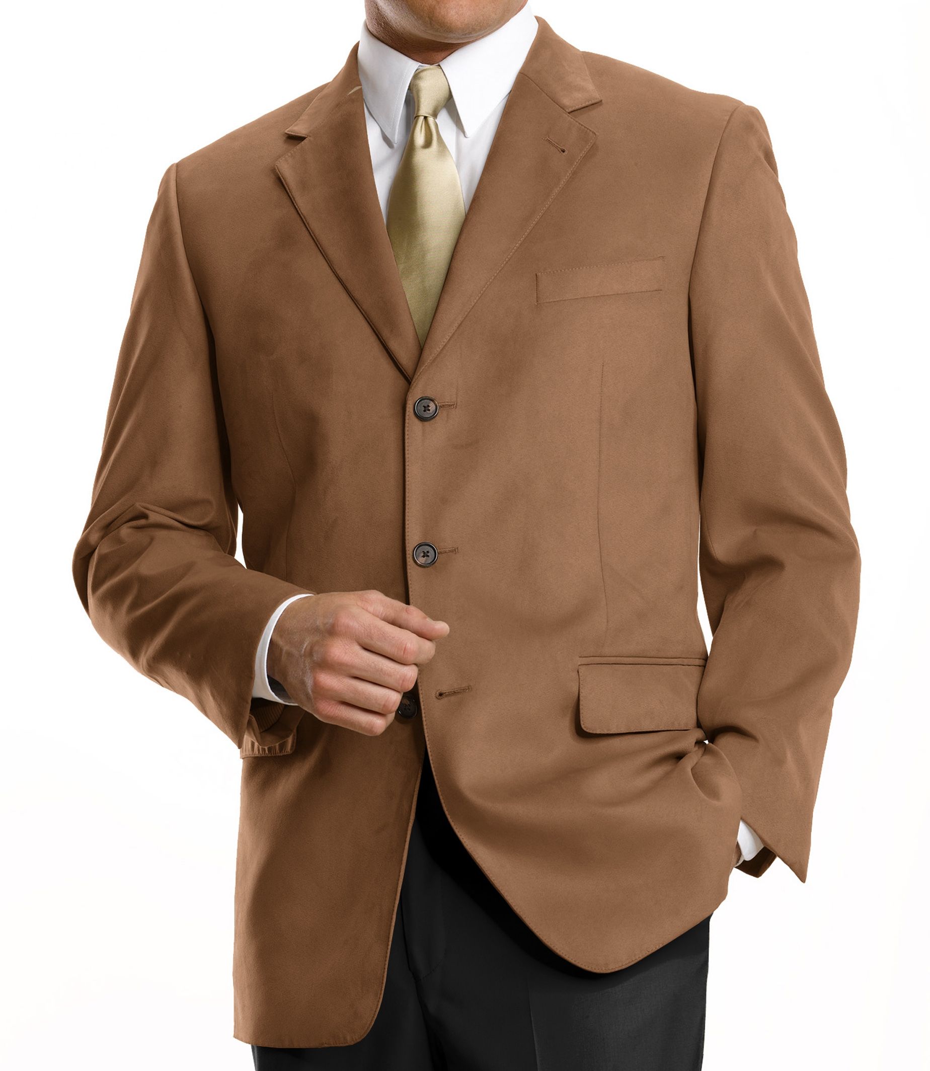 Executive 3-Button Sueded Microfiber Sportcoat
