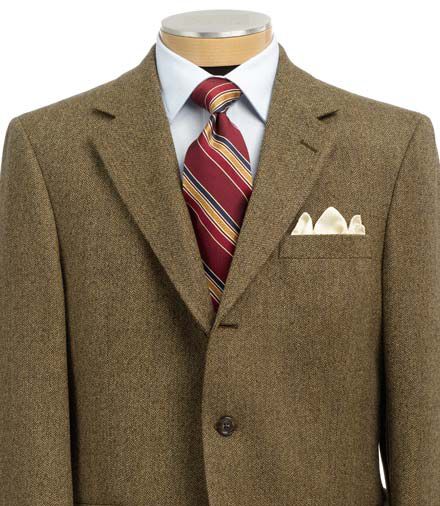 Executive 2-Button Wool Herringbone Sportcoat