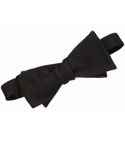 Black Grosgrain Self-tie Bow Tie