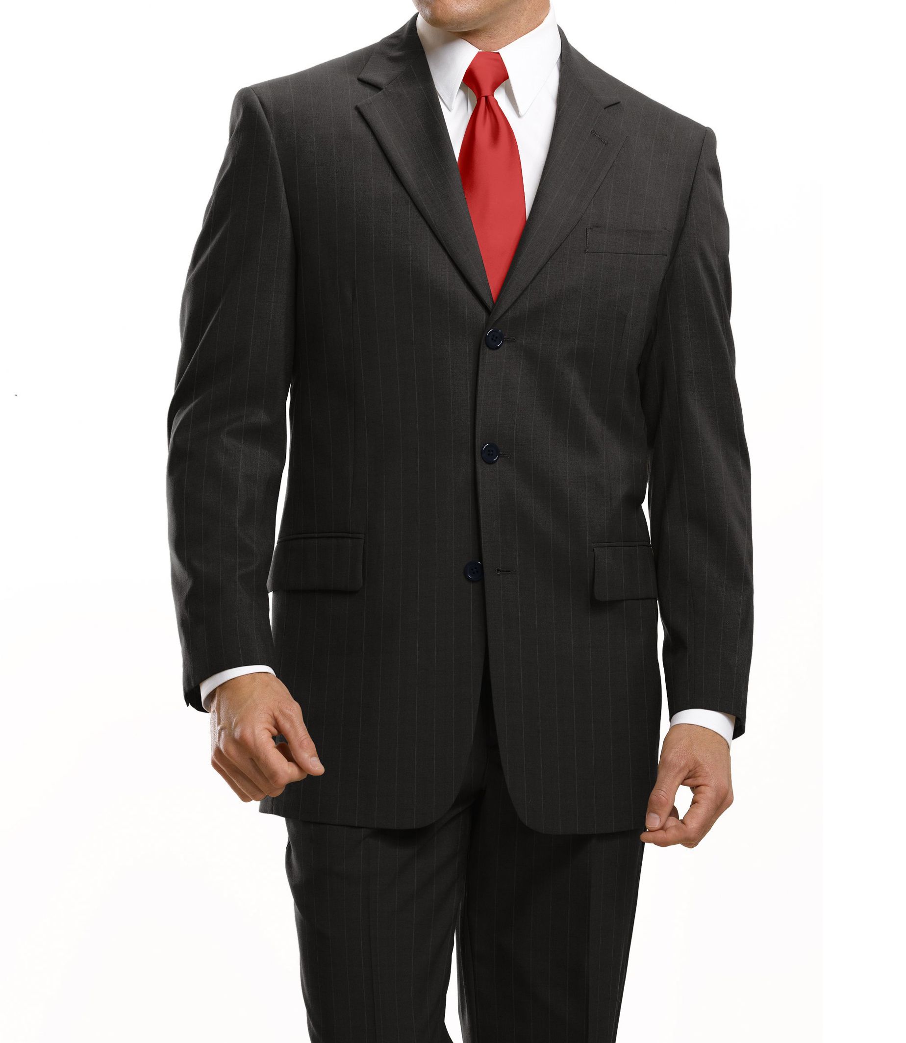 Business Express 3-Button Jacket- Navy Stripe