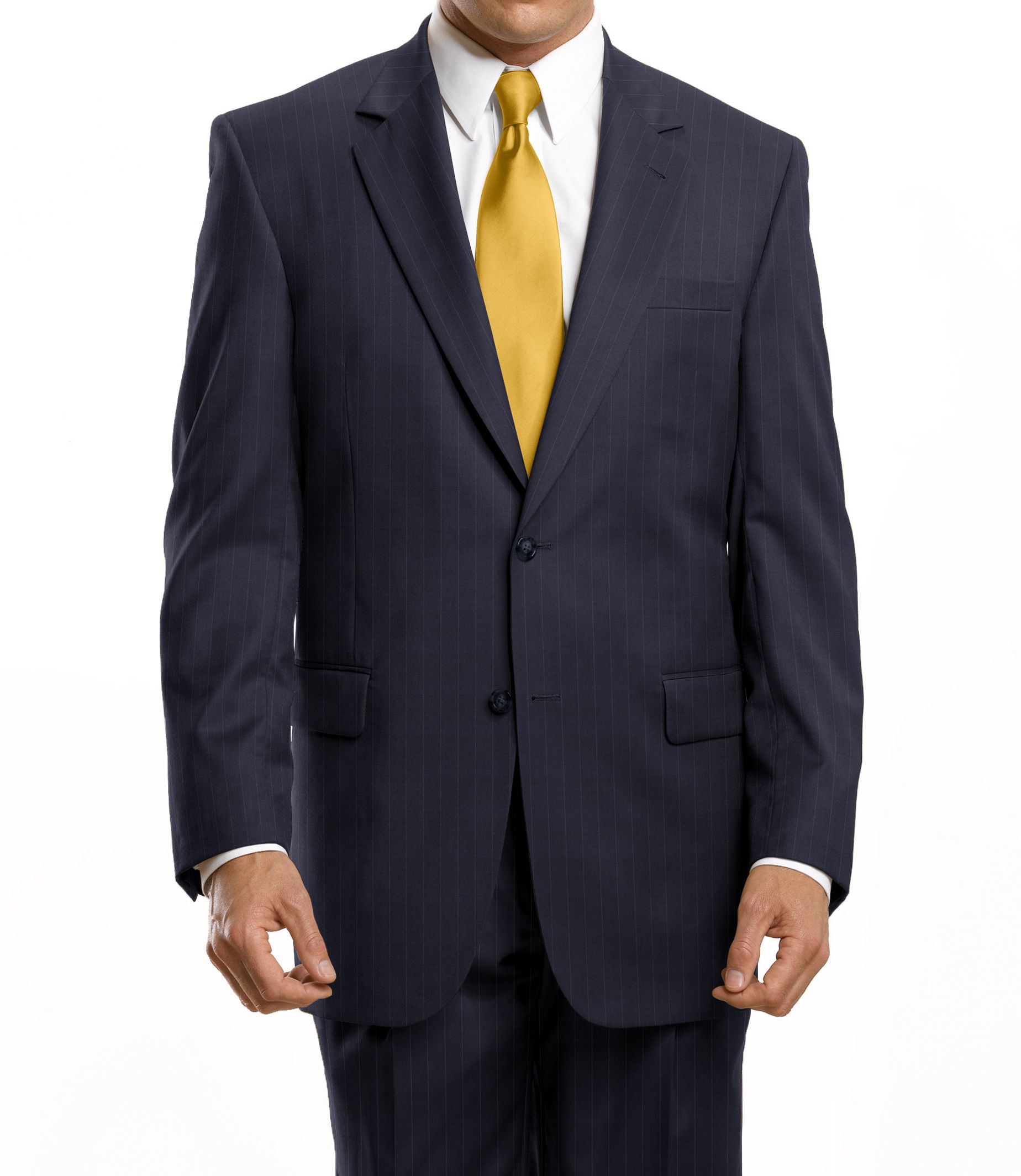 Signature 2-Button Wool Suit-Navy Stripe, Black, or Grey- Get Your 2nd for $99, 3rd FREE!