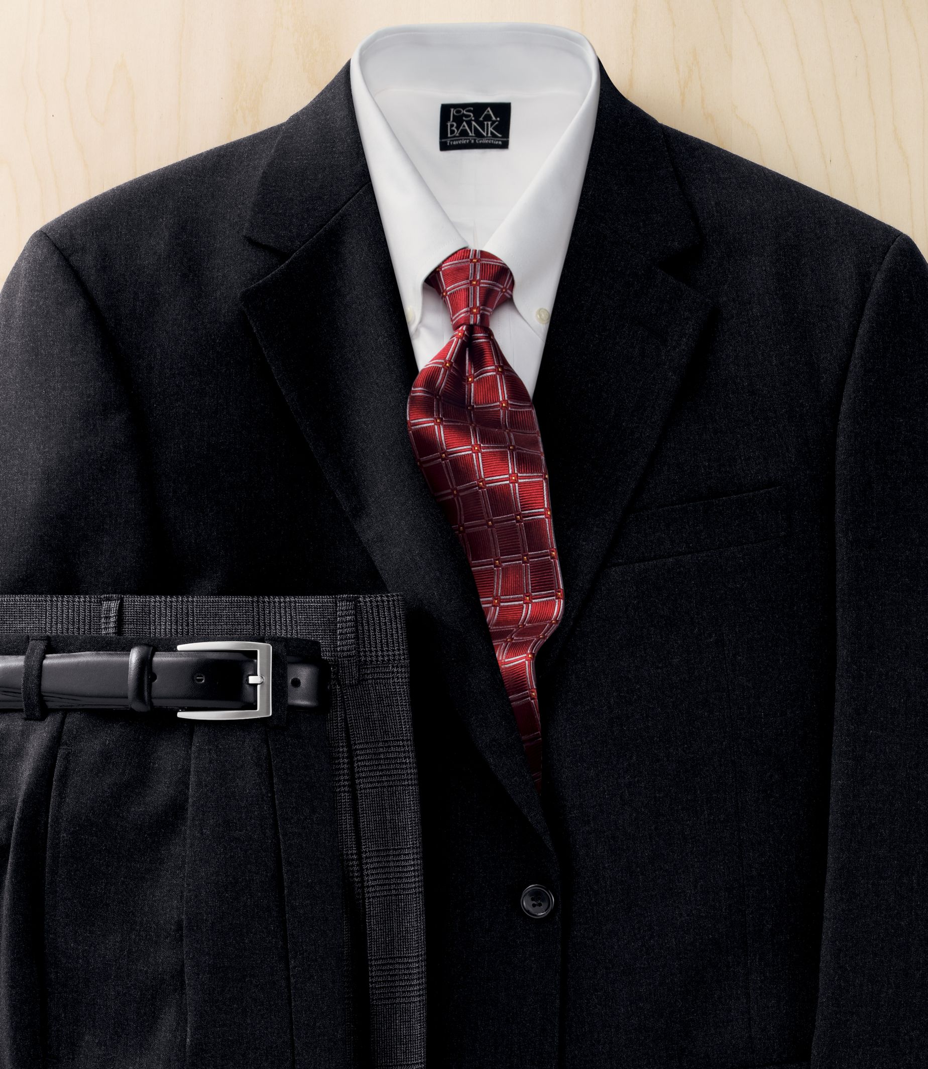 Jos. A. Bank Trio 3-Button Wool Suit-Navy or Oxford Grey