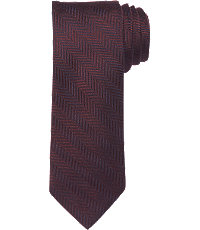 Reserve Collection Solid Color Herringbone Weave Tie - Long