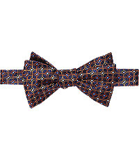 Executive Collection Grid Pattern Self-Tie Bow Tie