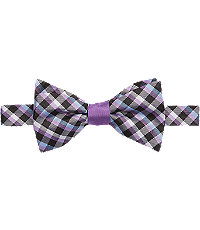 Executive Collection Plaid Self Tie Bow Tie