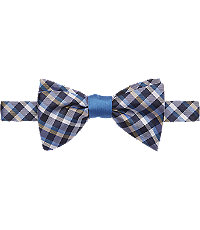 Executive Collection Plaid Self Tie Bow Tie