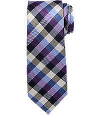 Traveler Collection Gingham Check Tie - Long