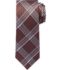 Reserve Collection Basketweave Plaid Tie - Long